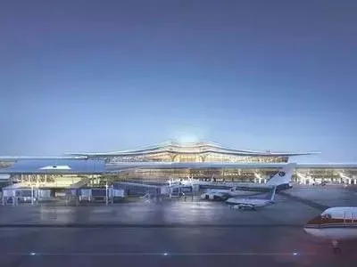 Edifici di l'aeroportu di a struttura di metallica